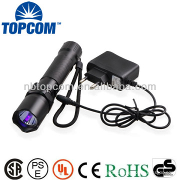 Rechargeable police flashlight 365nm uv flashlight